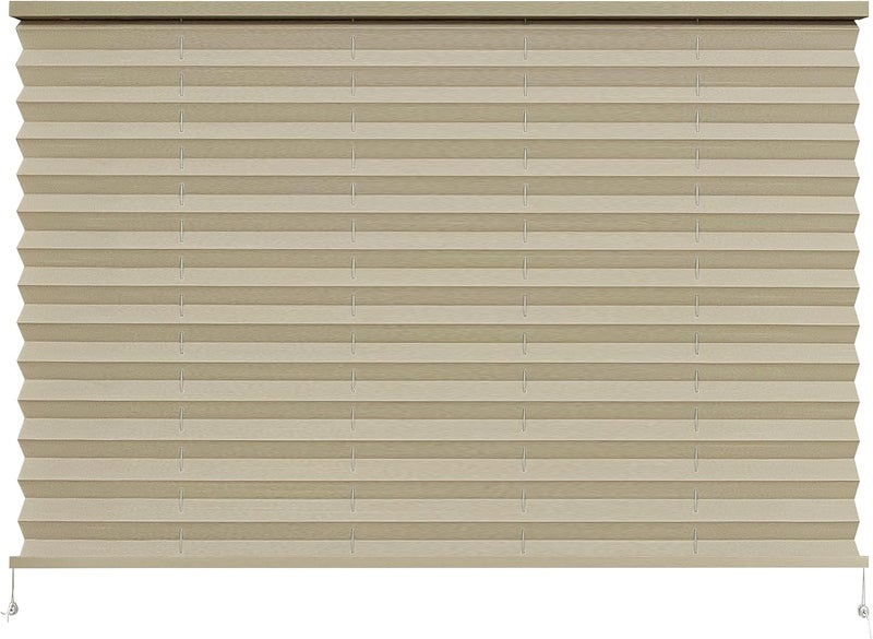 Dulepax RV Blinds, Pleated Shades, 50" W x 38" L Cappuccino, UV Protection, RV/Camper Window Shades - Image 1